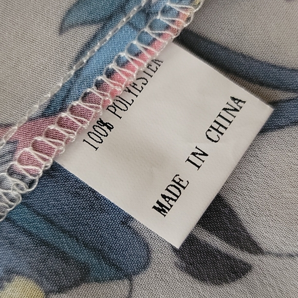 NWT Floral Chiffon Kimona Cardigan Coverup L/XL - Picture 6 of 8